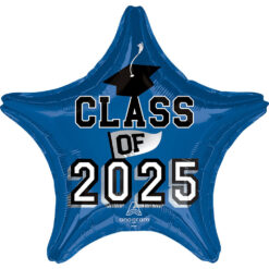19" STR Class of 2025 Blue Foil Balloon
