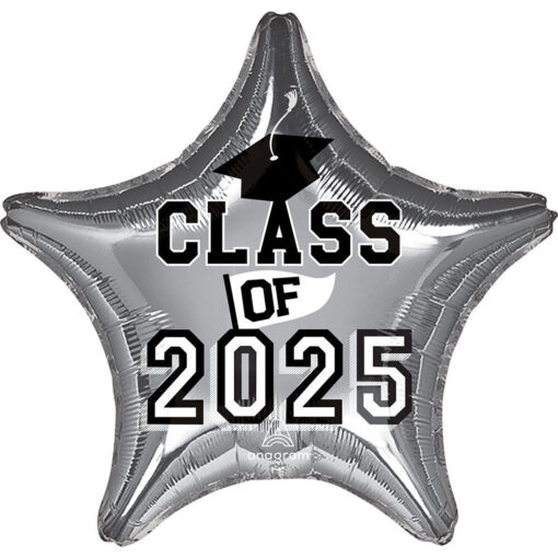 18&Quot; Str Class Of 2025 Silver Balloon