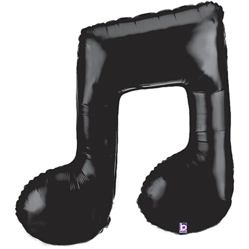 40&Quot; Shp Black Double Music Note Foil Balloon