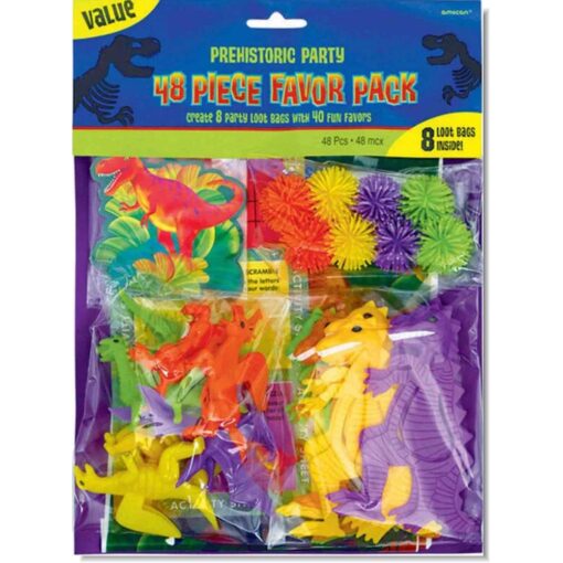 Prehistoric Dino Party Favors Mega Value Pack 48Pcs