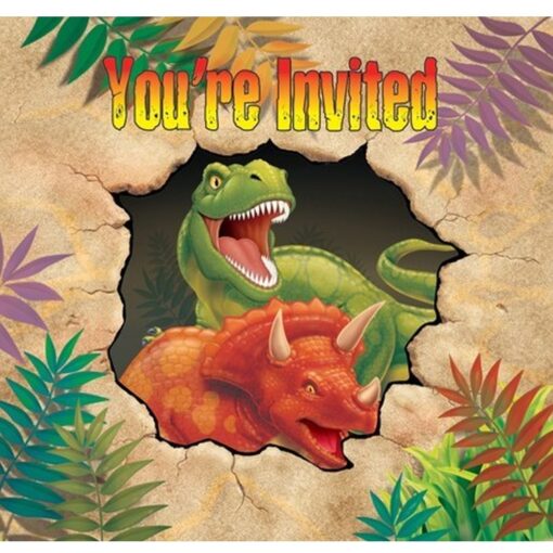 Dino Blast Invitations 8Ct
