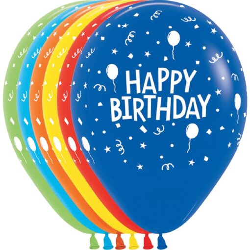 11&Quot; Prt Bday Prty Confetti Ltx Blns 50Ct