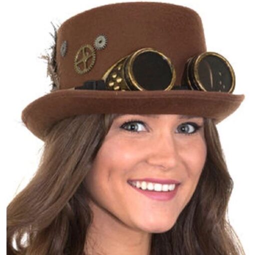 Steampunk Brown Top Hat Adult
