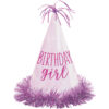 Birthday Girl Glitter Fringe Cone Hat EA