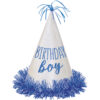 Birthday Boy Glitter Fringe Cone Hat EA