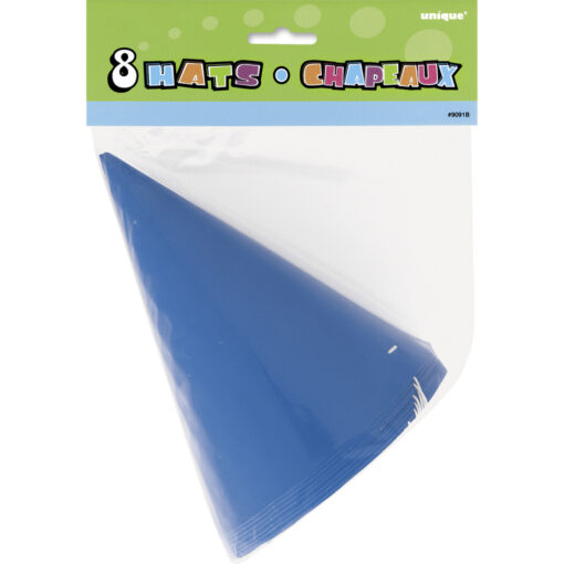 Party Hats Blue Cone 8Ct
