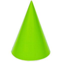 Party Hats Lime Green Cone 8CT