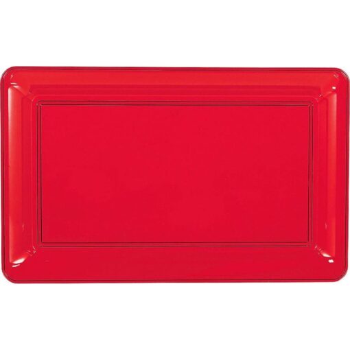 Tray Apple Red Plastic 11&Quot; X 18&Quot;