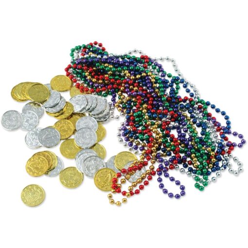 Pirate Treasure Loot Coins &Amp; Beads 62Pcs