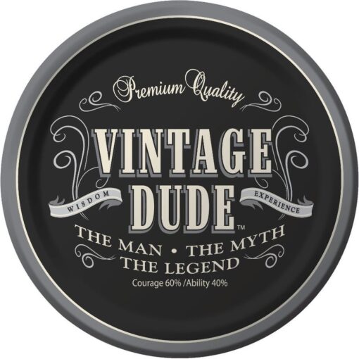 Vintage Dude Plates 9&Quot; 8Ct