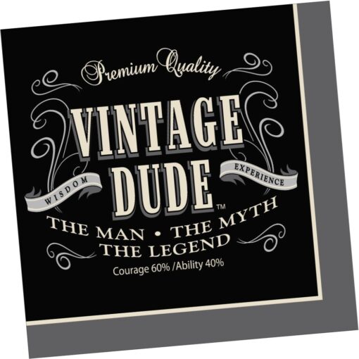 Vintage Dude Napkins Lunch 16Ct
