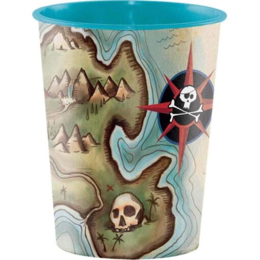 Pirates Map Plastic Favor Cup 16Oz