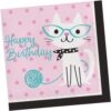 Purr-fect Party Happy Birthday Napkins Lunch 16CT