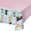 Purr-fect Party Plastic Table Cover 54x102