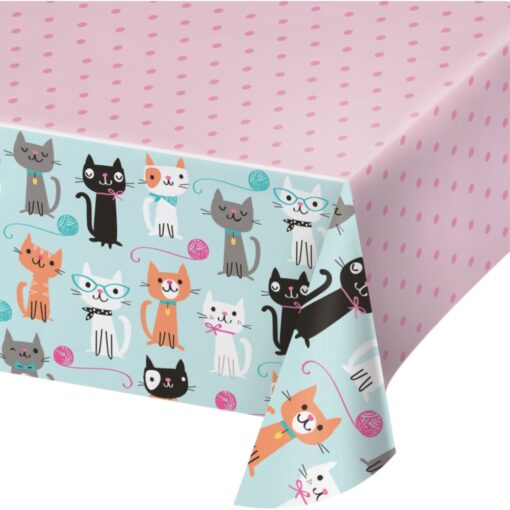 Purr-Fect Party Plastic Table Cover 54X102