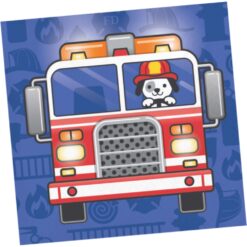 Flaming Fire Truck Napkins Beverage 16CT