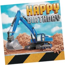 Big Dig Construction Napkins Lunch Happy Birthday 16CT