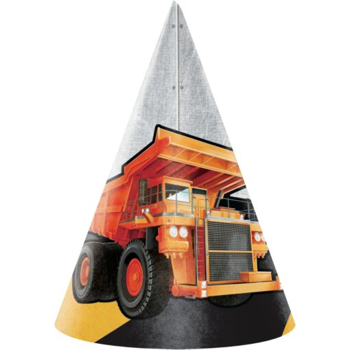Big Dig Construction Hats Child 8Ct