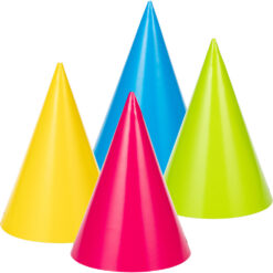 Party Hats Astd Neon Colors 8CT
