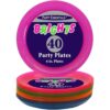 Neon Color Plates Plastic Astd RND 6