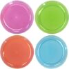 Neon Plates Plastic Astd Colors RND 9