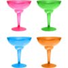 Margarita Glasses Astd Neon Colors Two-Piece Plastic 12oz 12CT