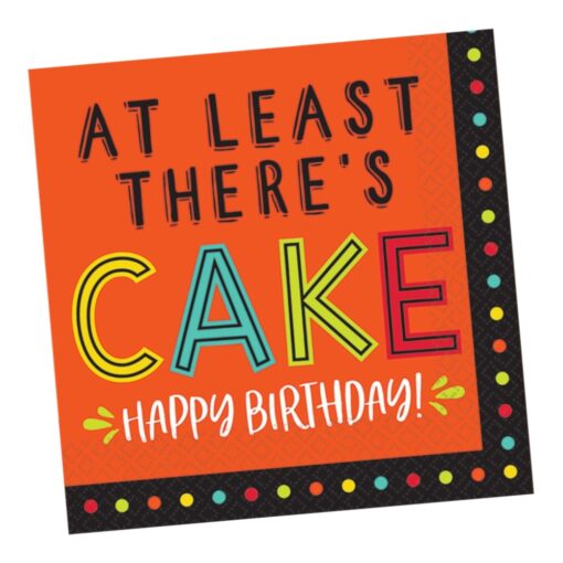 Over The Hill Cake Napkins Beverage 16Ct