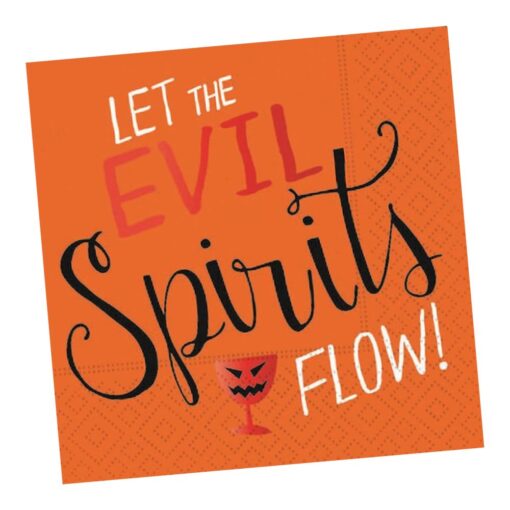 Let The Evil Spirits Flow Napkins Beverage 20Ct