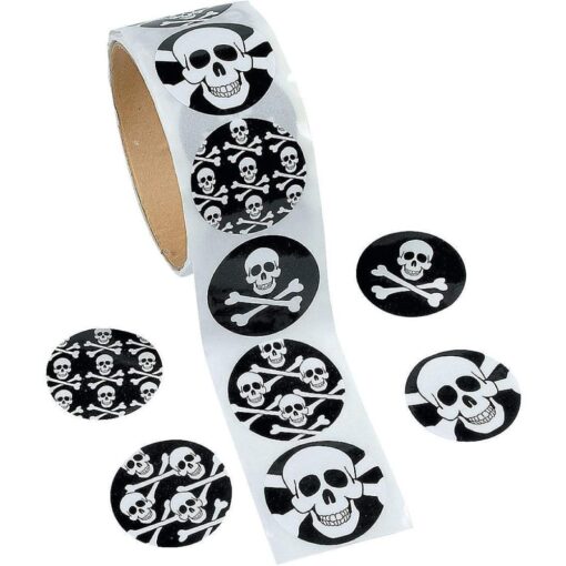 Skull Stickers 100Ct Roll