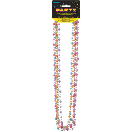 Crystal Beads Necklaces Place Astd 32&Quot; 6Ct