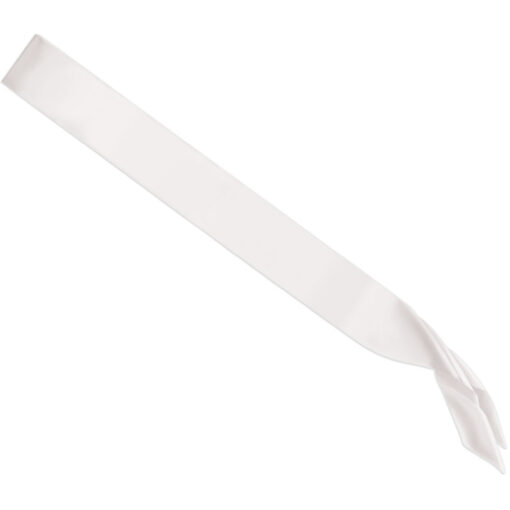 Make Your Own Satin Sash, White