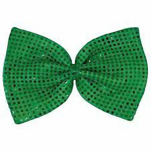 Green Faux Sequin Giant Bowtie