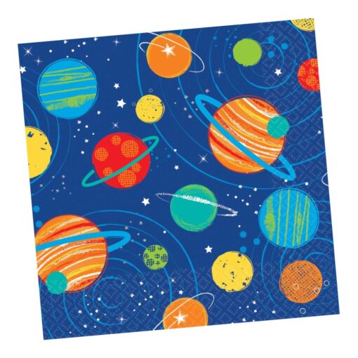 Blast Off Birthday Napkins Beverage 16Ct