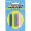 Glitter Spiral Birthday Candles Astd 20CT
