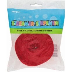 Red Crepe Streamer 81ft