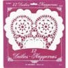 Doilies White Paper Heart 10" 12CT 1 Doilies White Paper Heart 10&Quot; 12Ct