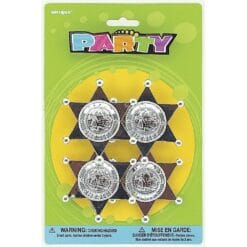 Sheriff Badge Plastic Favors 4CT