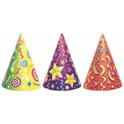 Kaleidoscope Party Hats Astd 6CT