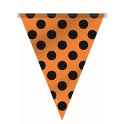 Orange/Black Dots Flag Banner 12Ft