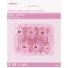 Baby Rattle 2.5'' Pink Favors 6CT