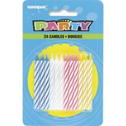 Spiral Birthday Candles Astd 24CT