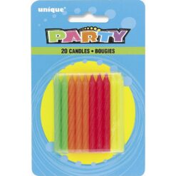 Neon Birthday Candles Astd 20CT