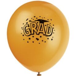 Grad Cap Latex Balloons 12&Quot; 1S Astd 8Ct