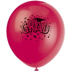 Grad Cap Latex Balloons 12&Quot; 1S Astd 8Ct