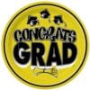 Yellow Congrats Grad Plates 9&Quot; 20Ct