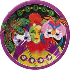 Mardi Gras Carnavale Plates 9" 8CT