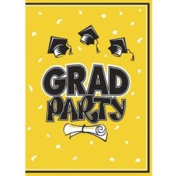 Yellow Grad Invitations 10CT