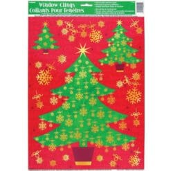 Golden Christmas Window Clings