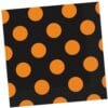 Black w/Orange Dots Napkins BVG 16CT 1 Black W/Orange Dots Napkins Bvg 16Ct