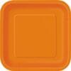 Pumpkin Orange Plates Sqr 9&Quot; 14Ct